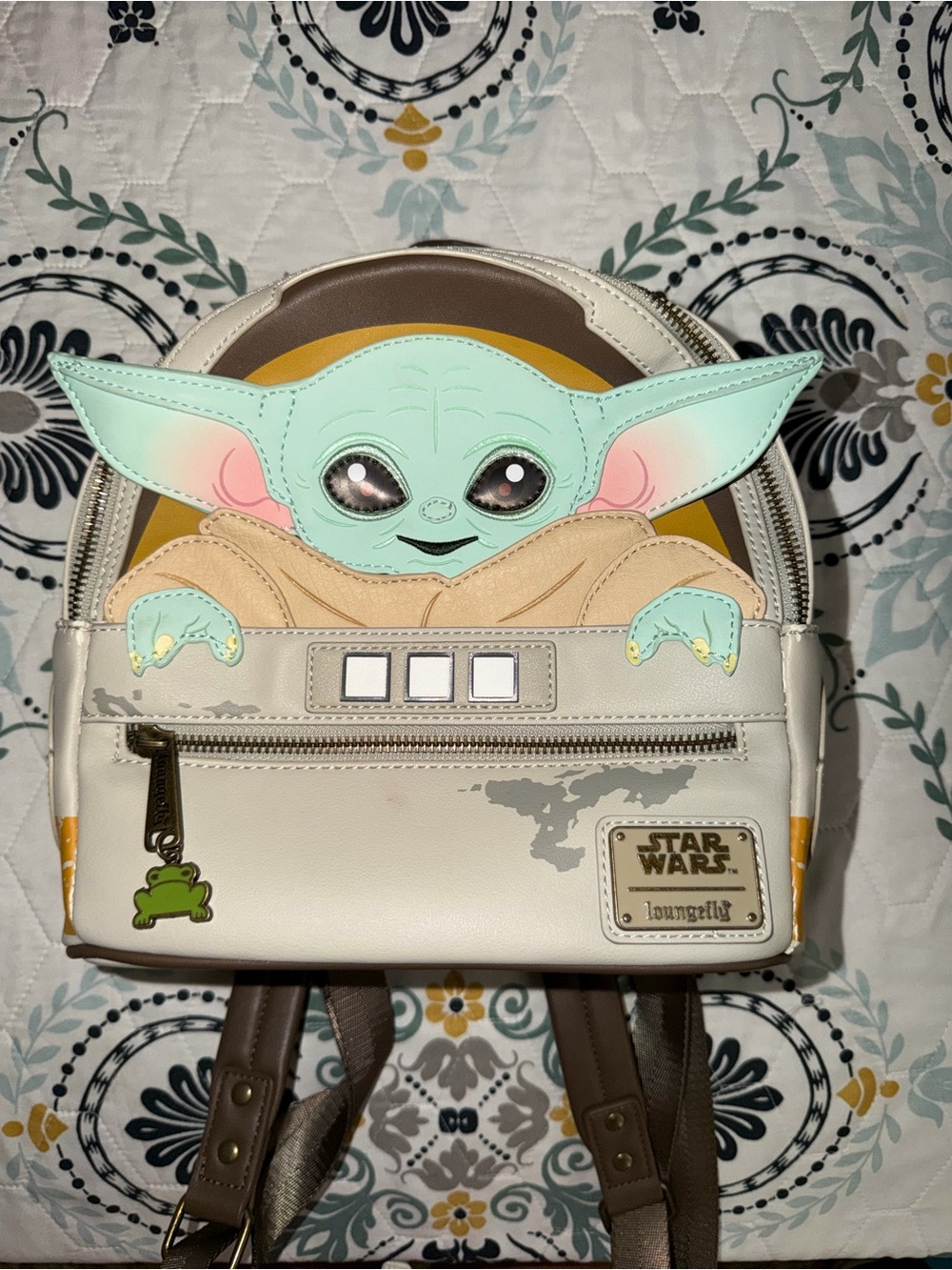 Loungefly Star Wars The Child Mini Backpack - Cream, Mint & Pink Accents